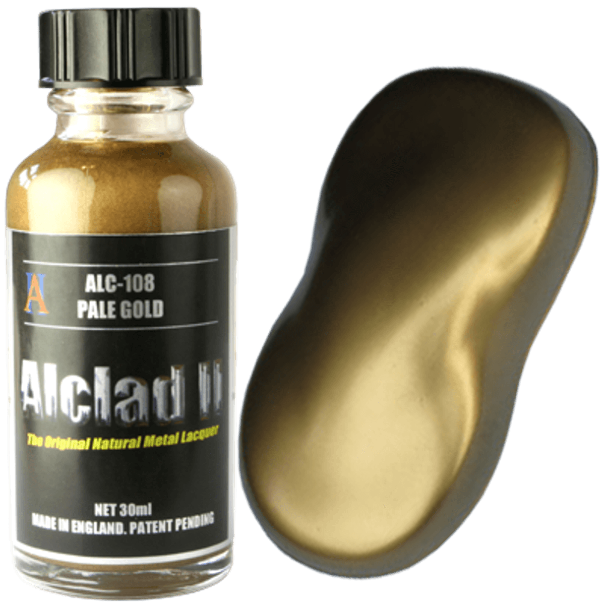Alclad II 108 Pale Gold Lacquer Paint 30mL NIB