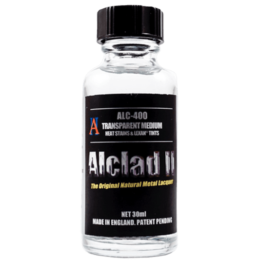 Alclad II 400 Transparent Medium Lacquer Heat Stains & Lexan Tints 30mL NIB