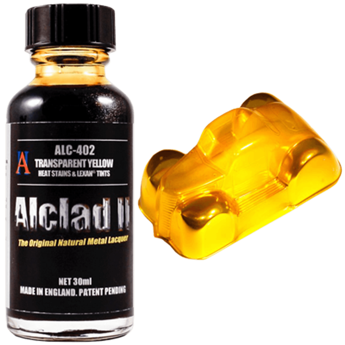 Alclad II 402 Transparent Yellow Lacquer Heat Stains & Lexan Tints 30mL NIB