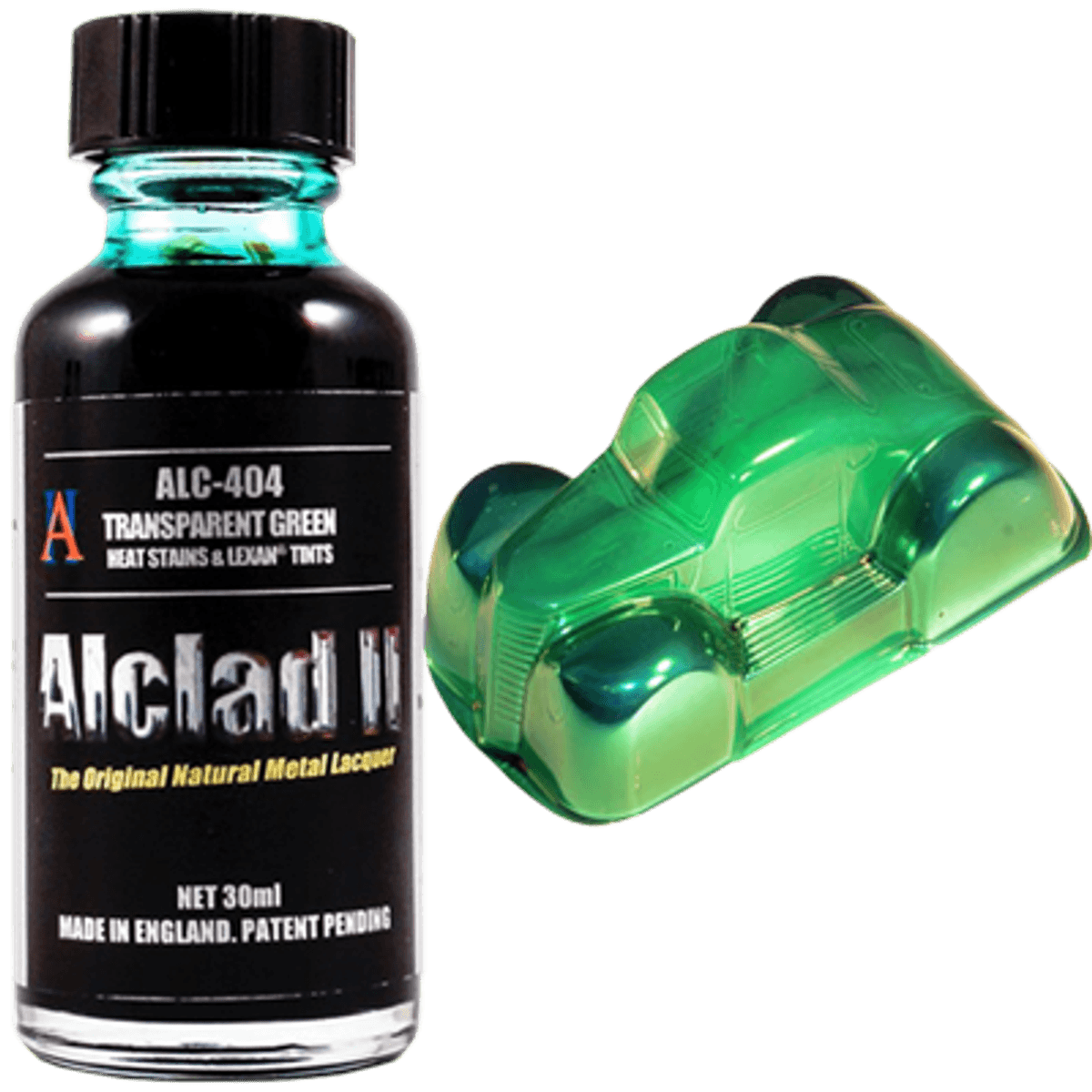 Alclad II 404 Transparent Green Lacquer Heat Stains & Lexan Tints 30mL NIB