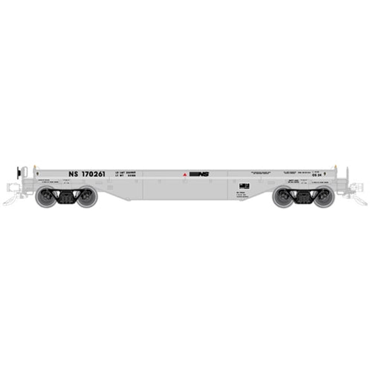 Atlas Master Line 20005613 HO 42' Coil Steel Car with Fishbelly Side Sill Norfolk Southern NS #170003 Class CS 24 Gray NIB RTR