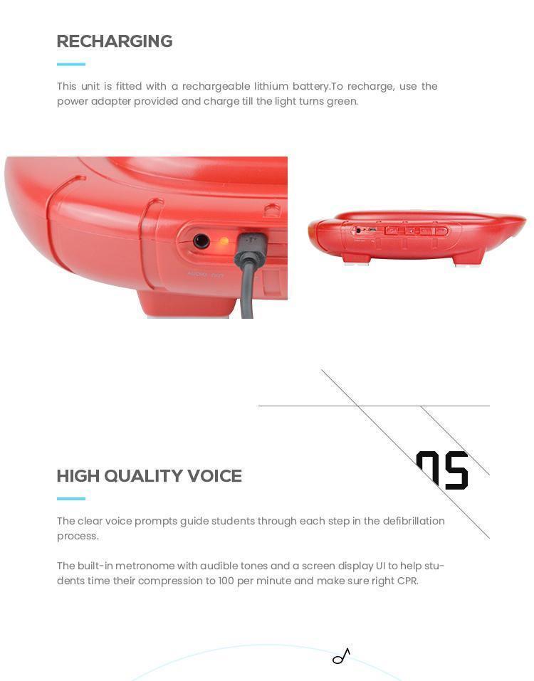 Automated External Defibrillator Trainer, AED Trainer With Training Carry Case