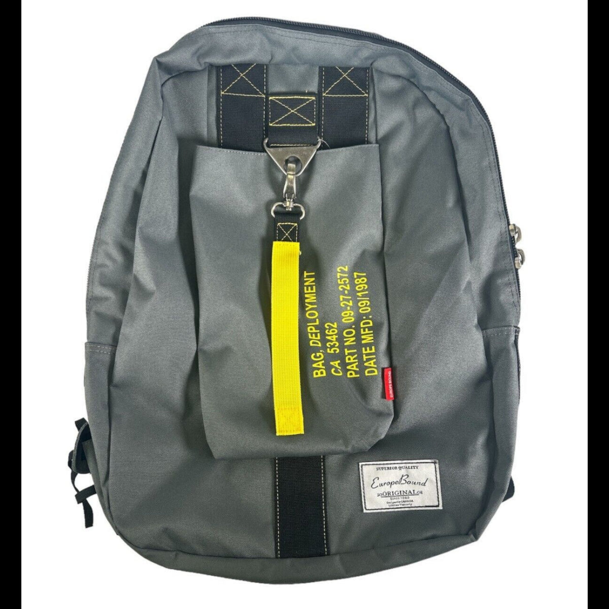 Europe Bound Heavy-Duty Vintage Parachute Backpacks 40L Rugged School Daypacks