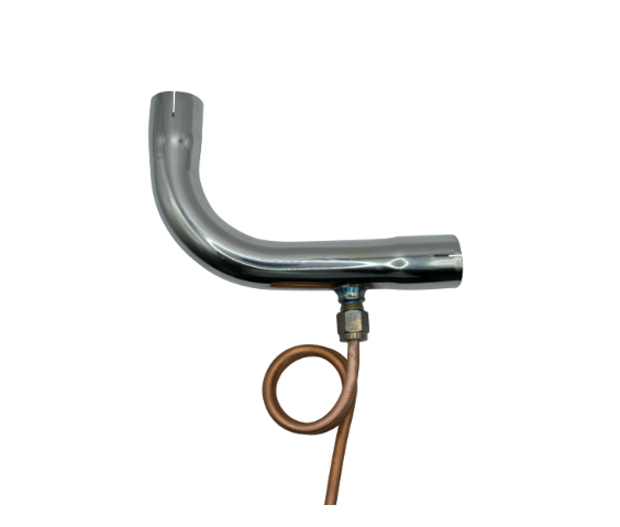 Exhaust Elbow with Drain, 24 mm, Slitted