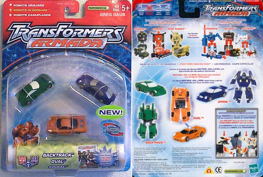 Transformers Armada Mini Cons Set 3 Backtrack Oval Spiral