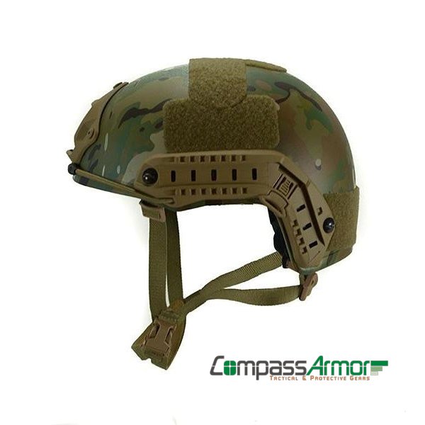 FAST BALLISTIC HIGH CUT HELMET ANTI-BULLET HELMET NIJ IIIA KEVLAR CORE MULTICAM