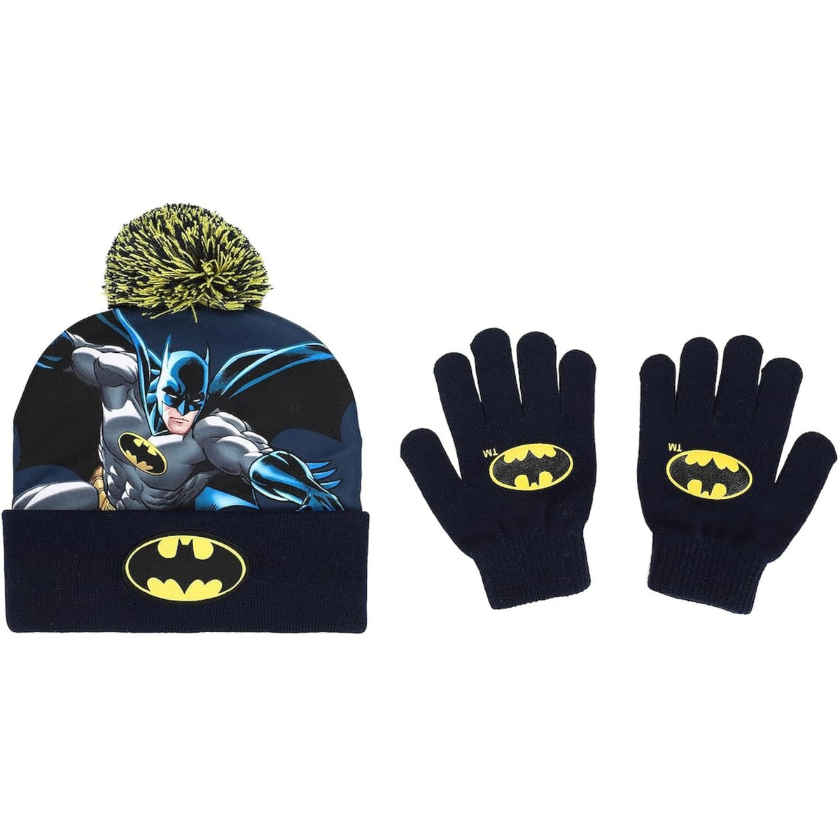 Batman Pompom Beanie and Glove Set