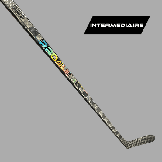 Bâton de hockey Pro All Black V2 – Intermédiaire