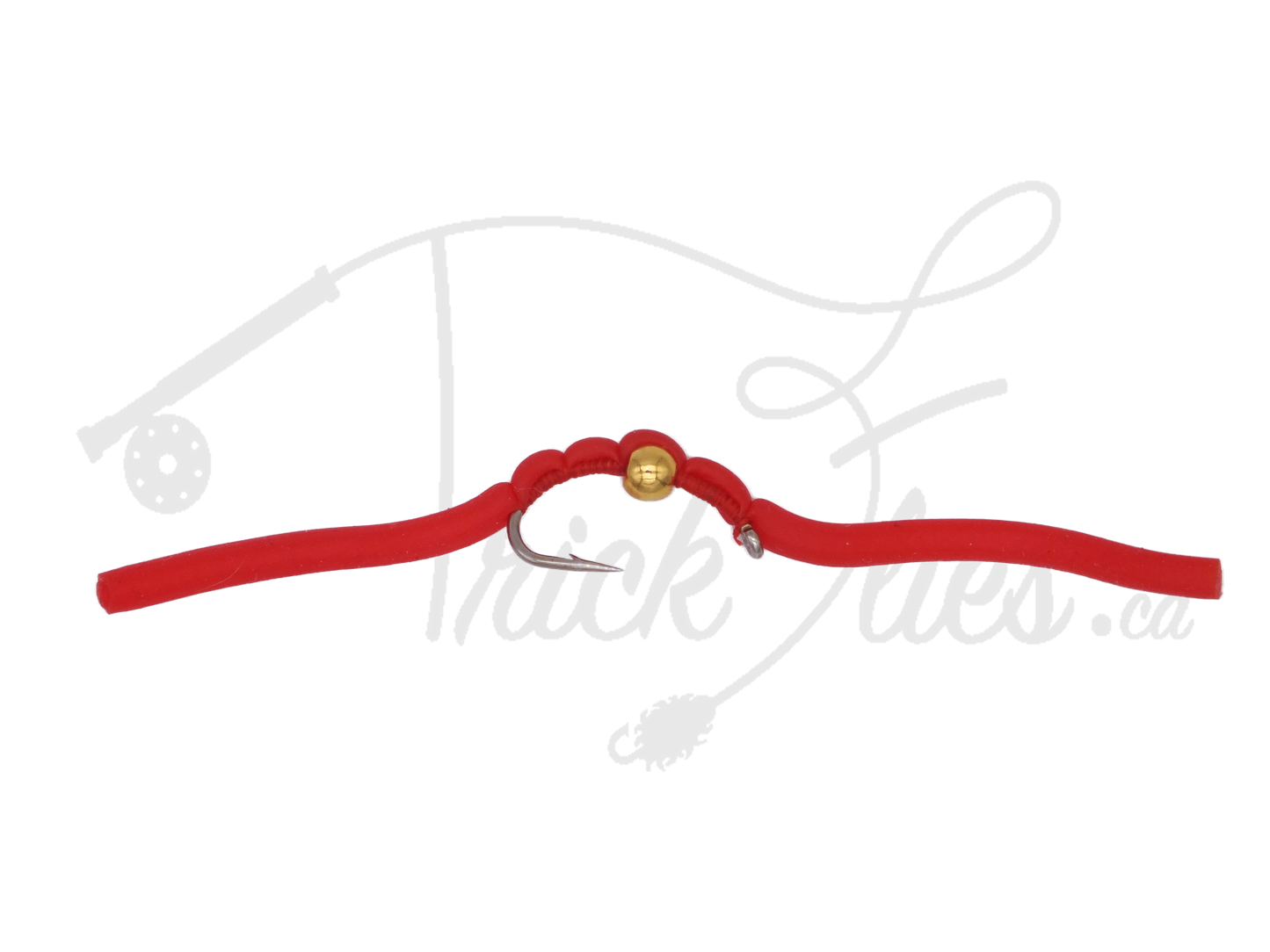 Beaded Squirmy Worm Red