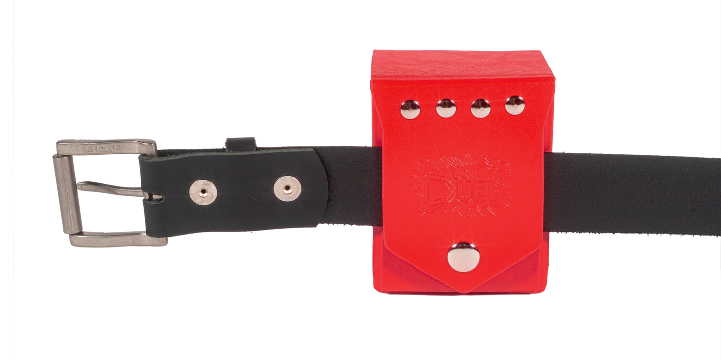 Red Deck Box + Belt Loop - Hard Shell - Faux Leather