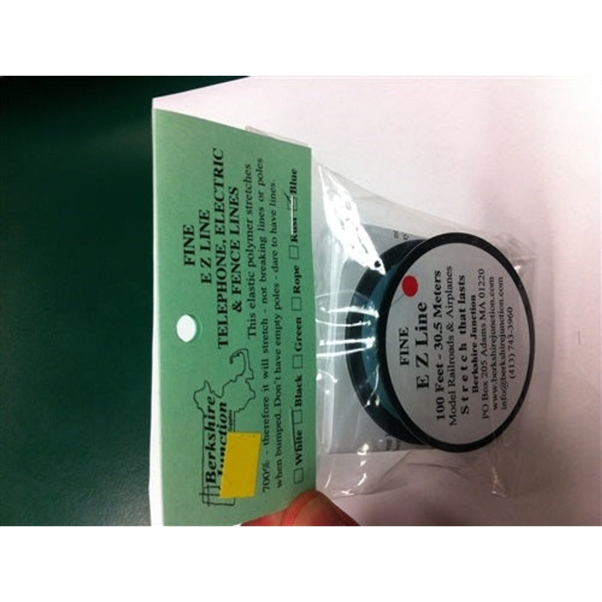 Berkshire Junction Blue Fine E-Z Telephone / Electric Line Elastic Polymer