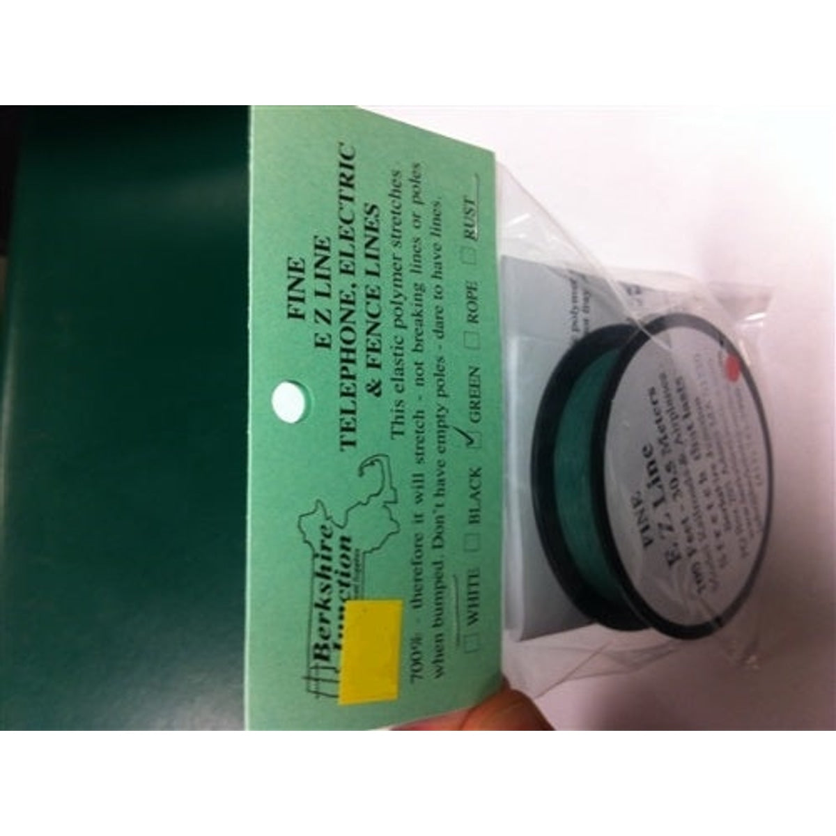 Berkshire Junction Green Fine E-Z Telephone / Electric Line Elastic Polymer