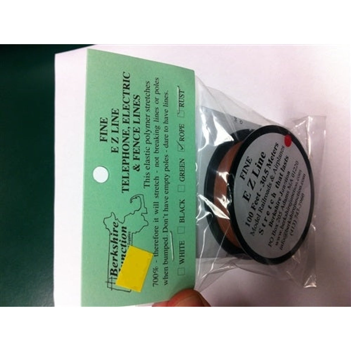 Berkshire Junction Rope Fine E-Z Telephone / Electric Line Elastic Polymer
