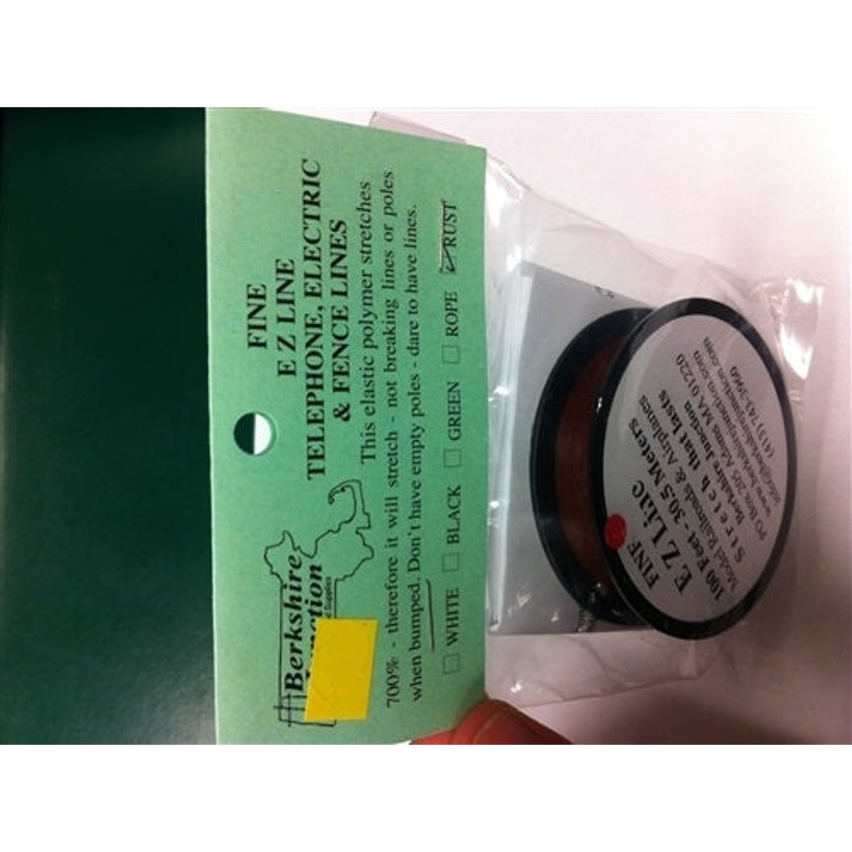 Berkshire Junction Rust Fine E-Z Telephone / Electric Line Elastic Polymer
