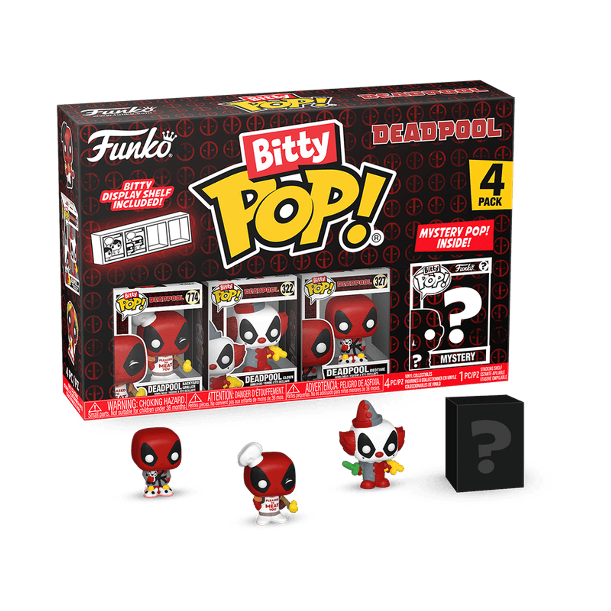 Bitty POP! Deadpool Backyard Griller, Clown, Bedtime