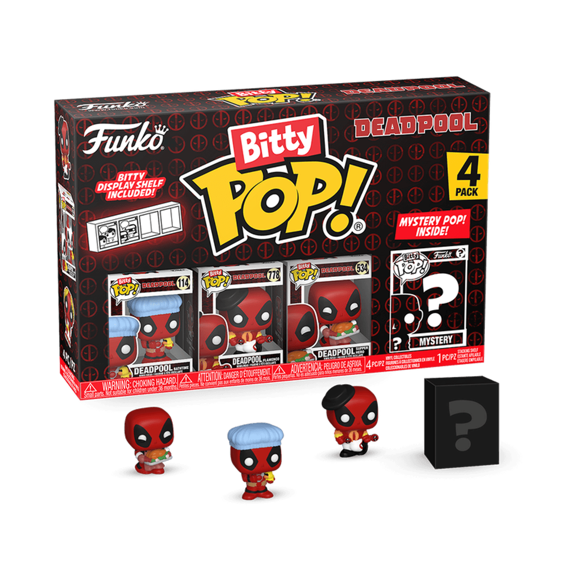 Bitty POP! Deadpool Bath, Flamenco, Supper Hero