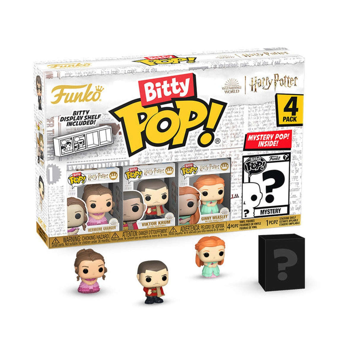 Bitty POP! Harry Potter - Hermione(Yule Ball), Viktor Krum(Yule Ball), Ginny(Yule Ball), & Mystery 4pk