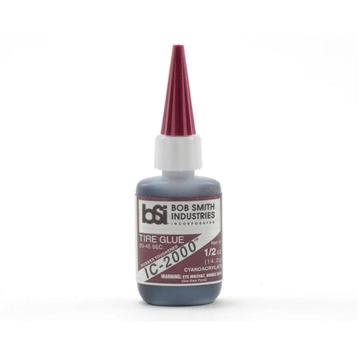 Bob Smith Industries BSI-117 IC-2000 Tire Glue Extra Strength 20-45 Sec. Cyanoacrylate CA Glue 1/2 oz (14.2 g) NIB