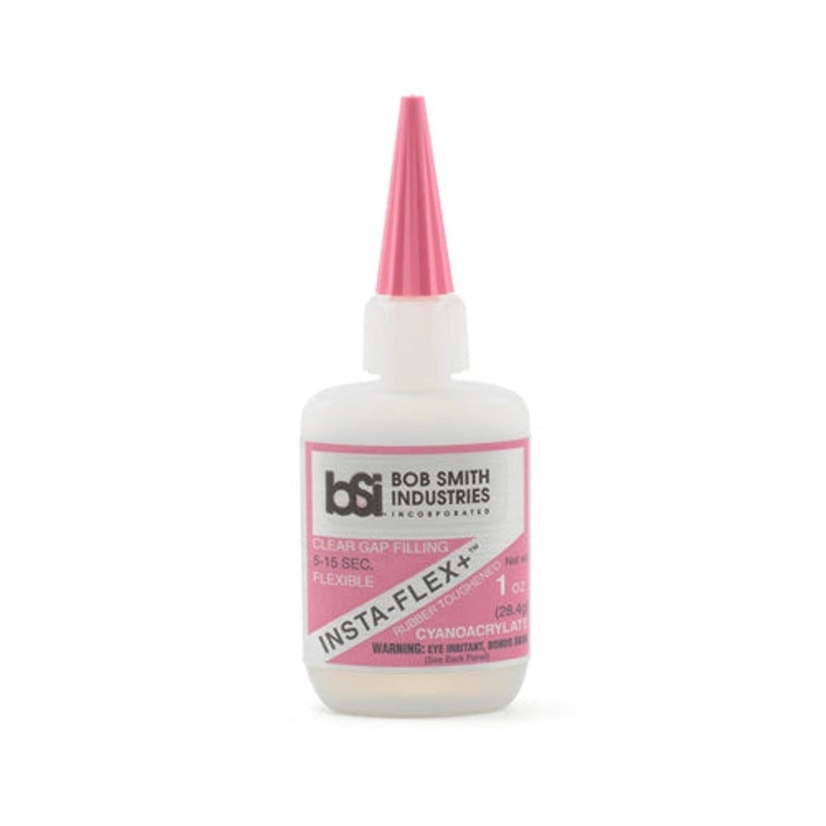 Bob Smith Industries BSI-120 Insta-Flex Rubber Toughened Clear Gap Filling Cyanoacrylate CA Glue 1 oz. (28.4 g) NIB