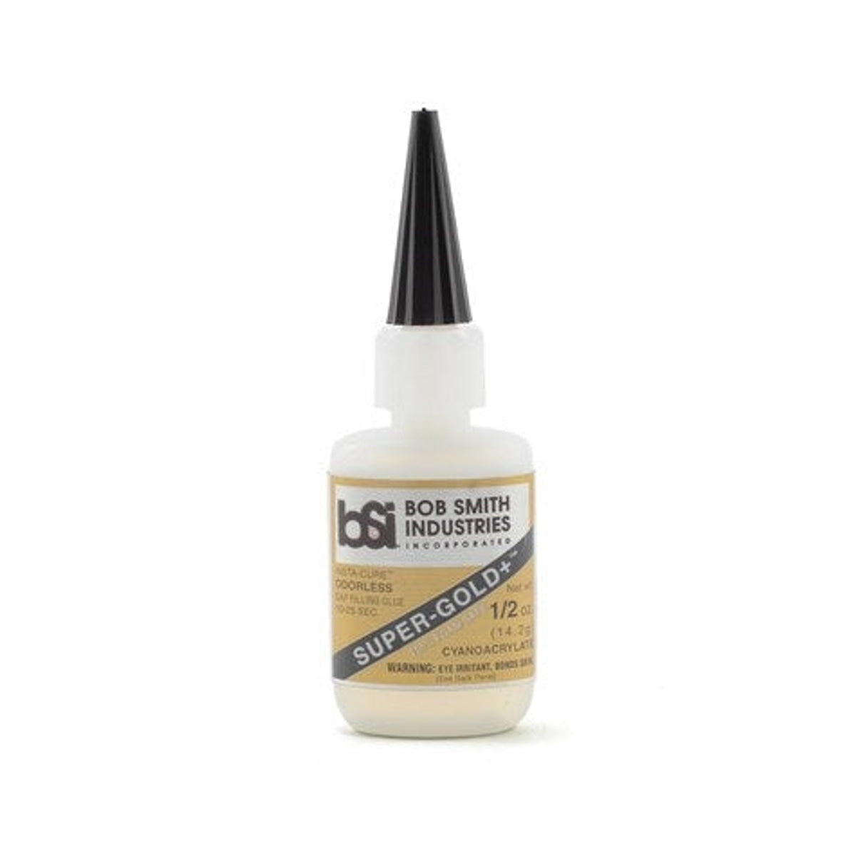 Bob Smith Industries BSI-126 Super-Gold+ Odorless Foam-Safe Medium Gap Filling Cyanoacrylate CA Glue 1/2 oz (14.2 g) NIB