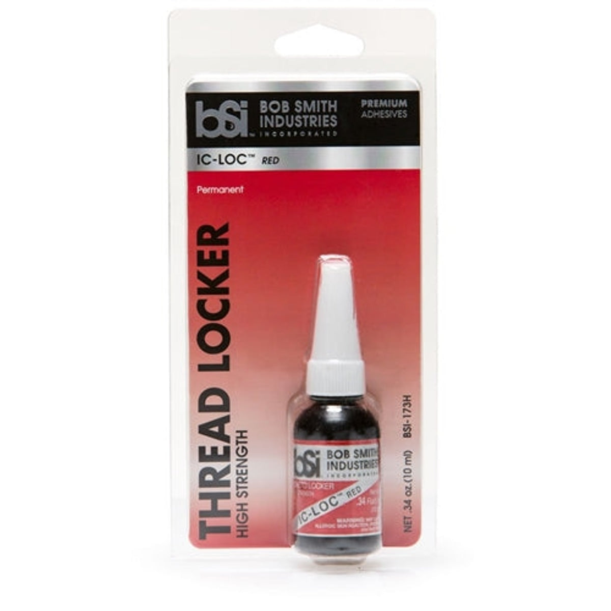 Bob Smith Industries BSI-173H Red IC-LOC High Strength Thread Locker .34 Fl. oz (10 ml) NIB