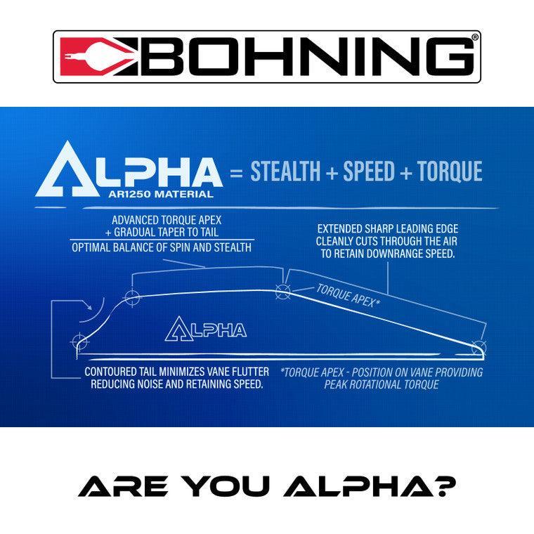 Bohning Archery Alpha Vanes 2.8 Inch 36 Pack