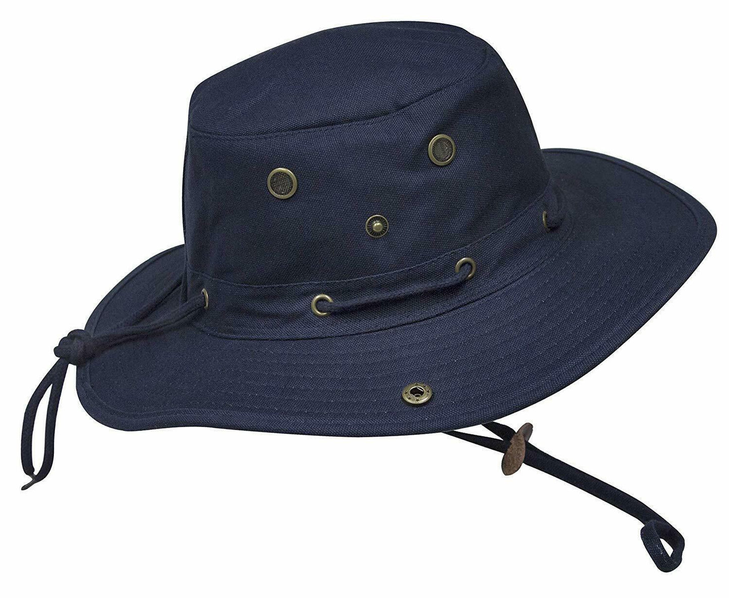 Misty Mountain Canvas Bosun Sun Hats with Snap Sides & Floating Brim Navy S