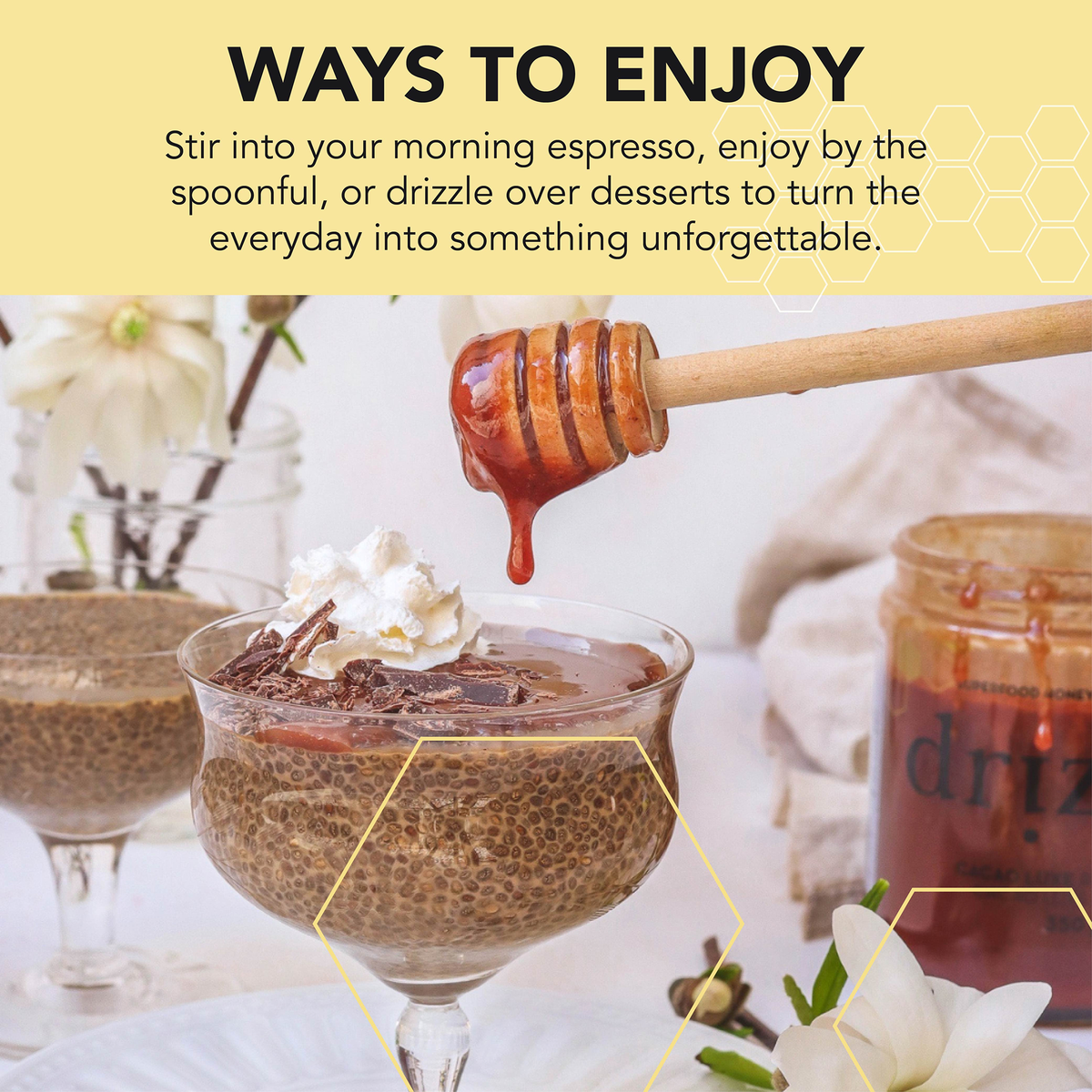 Drizzle Honey Cacao Luxe Superfood Honey – 350 g
