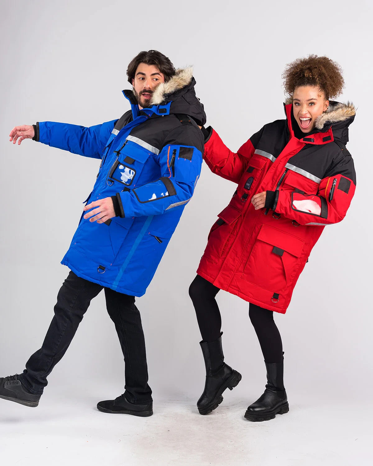 Outdoor Survival Canada OSC Mission Parka Unisex -60°C Down Parka, Blue or RED Medium - ON DISPLAY