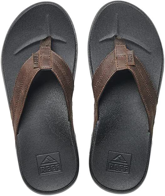 Reef Mens's Cushion Phantom LE Premium Leather Flip Flops