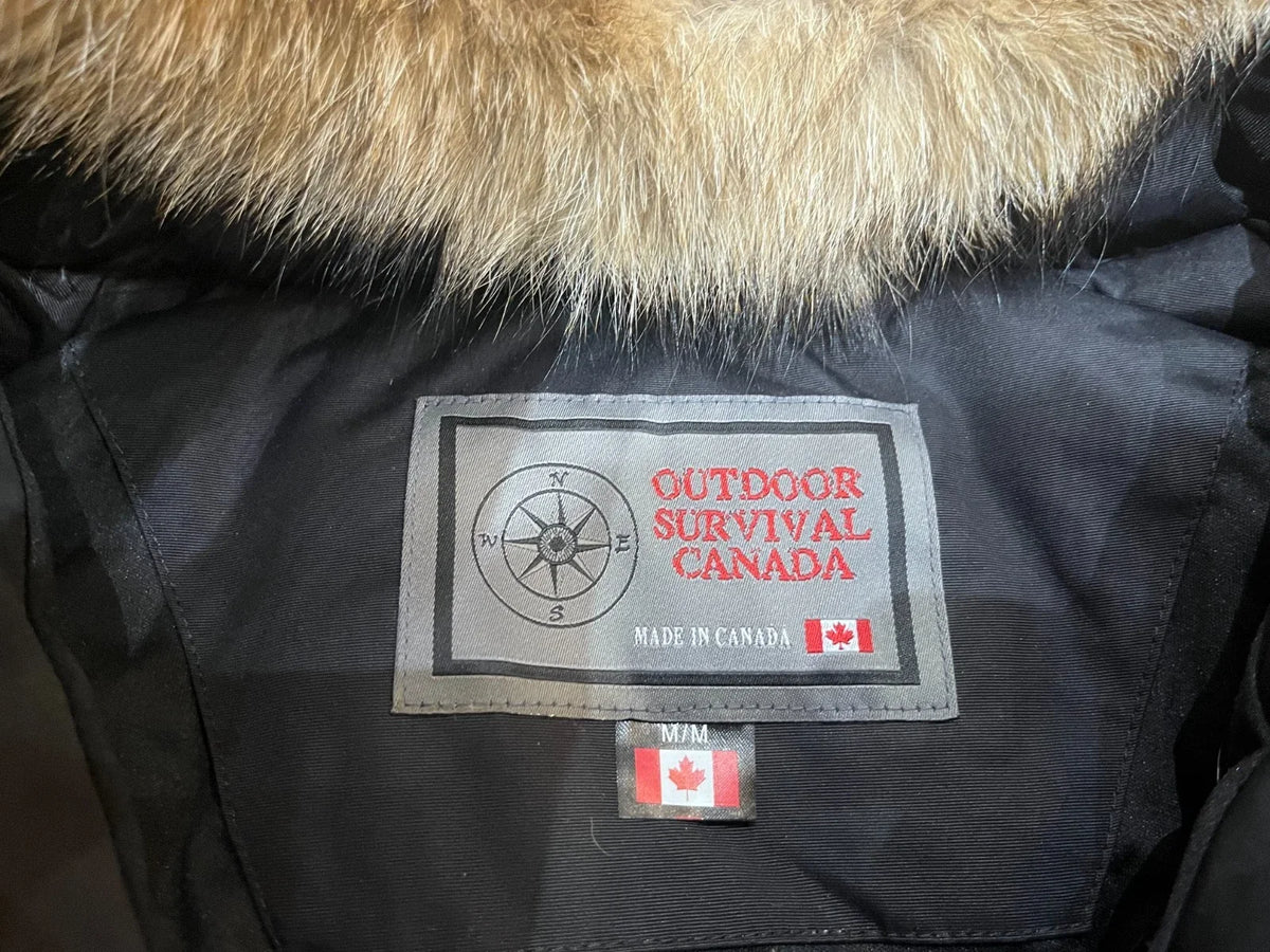Outdoor Survival Canada Mens Desna -40 Down Bomber Jacket - Orca Black, Medium - ON DISPLAY