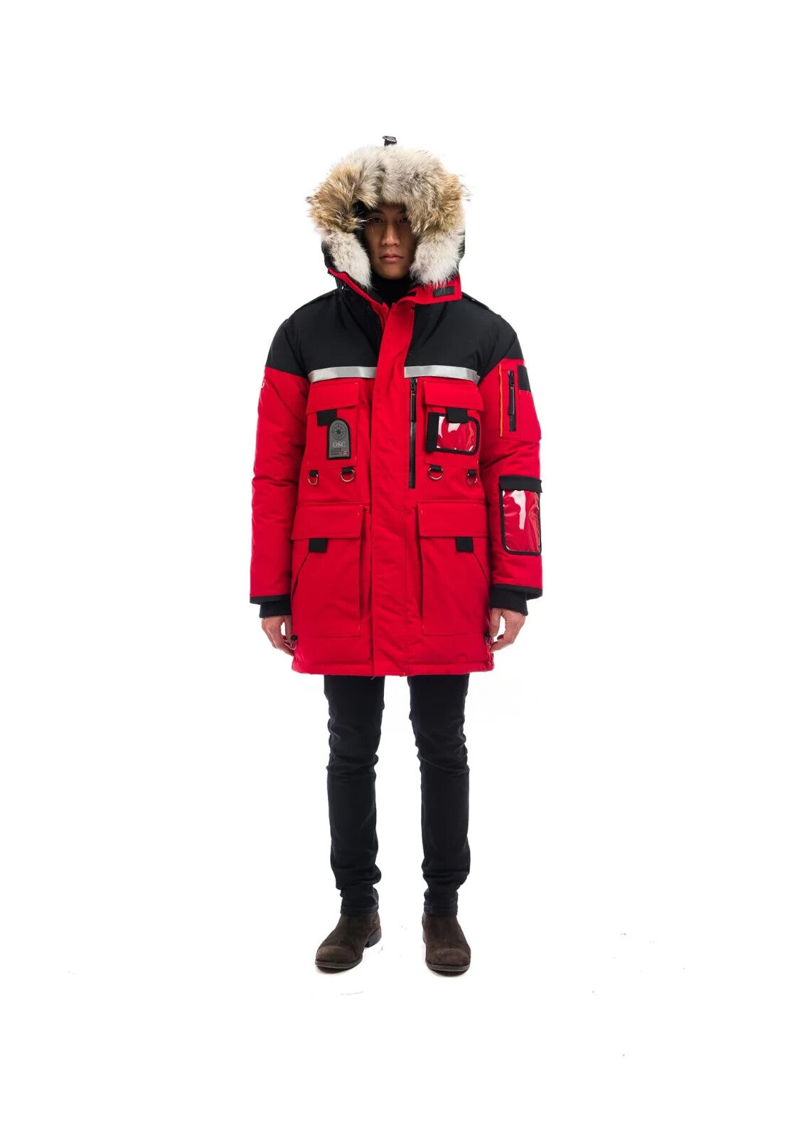 Outdoor Survival Canada OSC Mission Parka Unisex -60°C Down Parka, Blue or RED Medium - ON DISPLAY