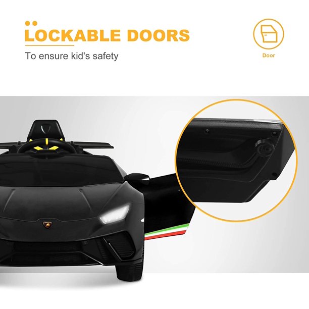 2026 12V Lamborghini Huracan DELUXE Kids Electric Ride On Car with Remote Control