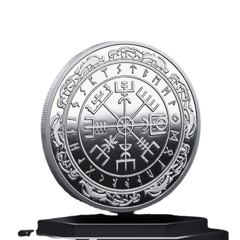 Vegvisir Viking Iron Piece Norse Runic Compass