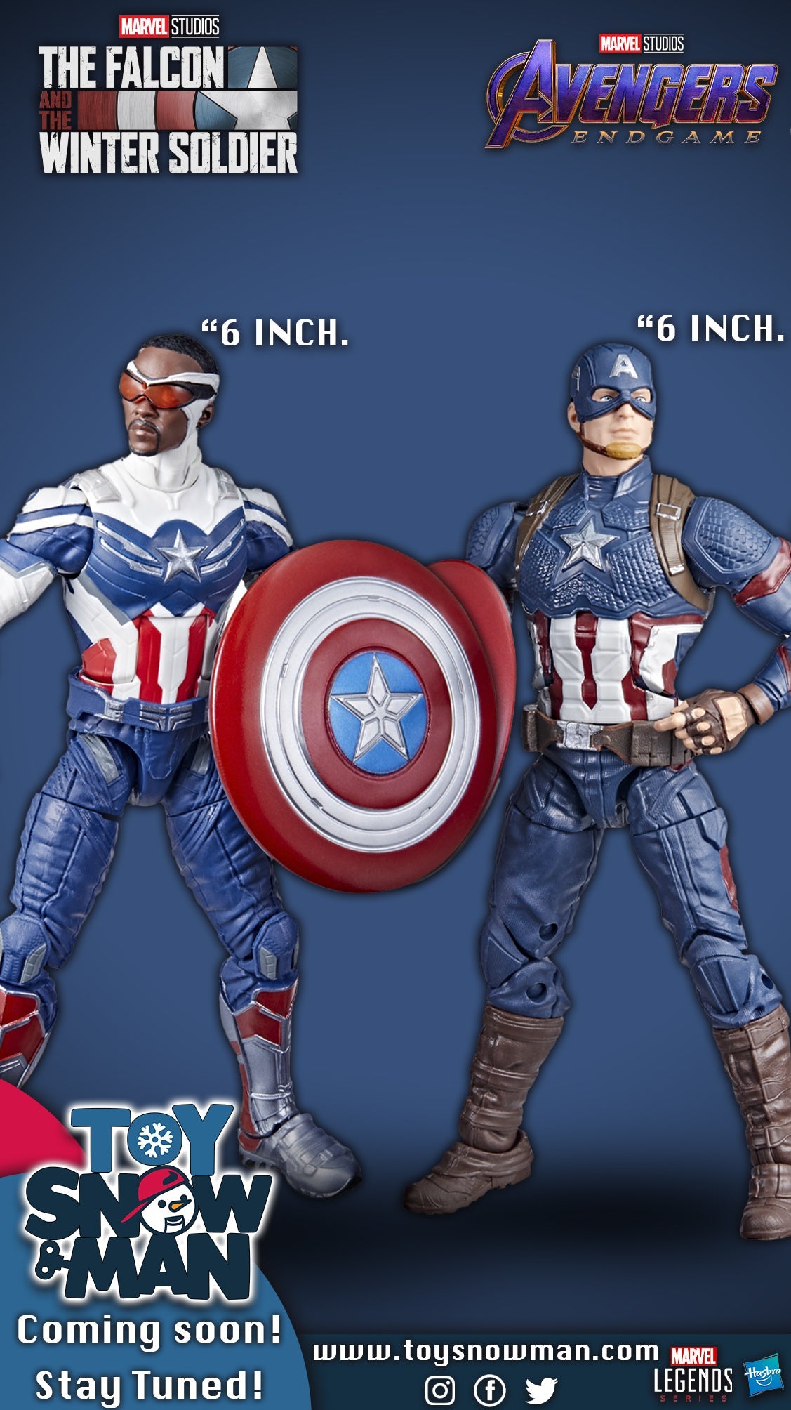 Marvel Legends Series Captain America 2-Pack Steve Rogers Sam Wilson MCU