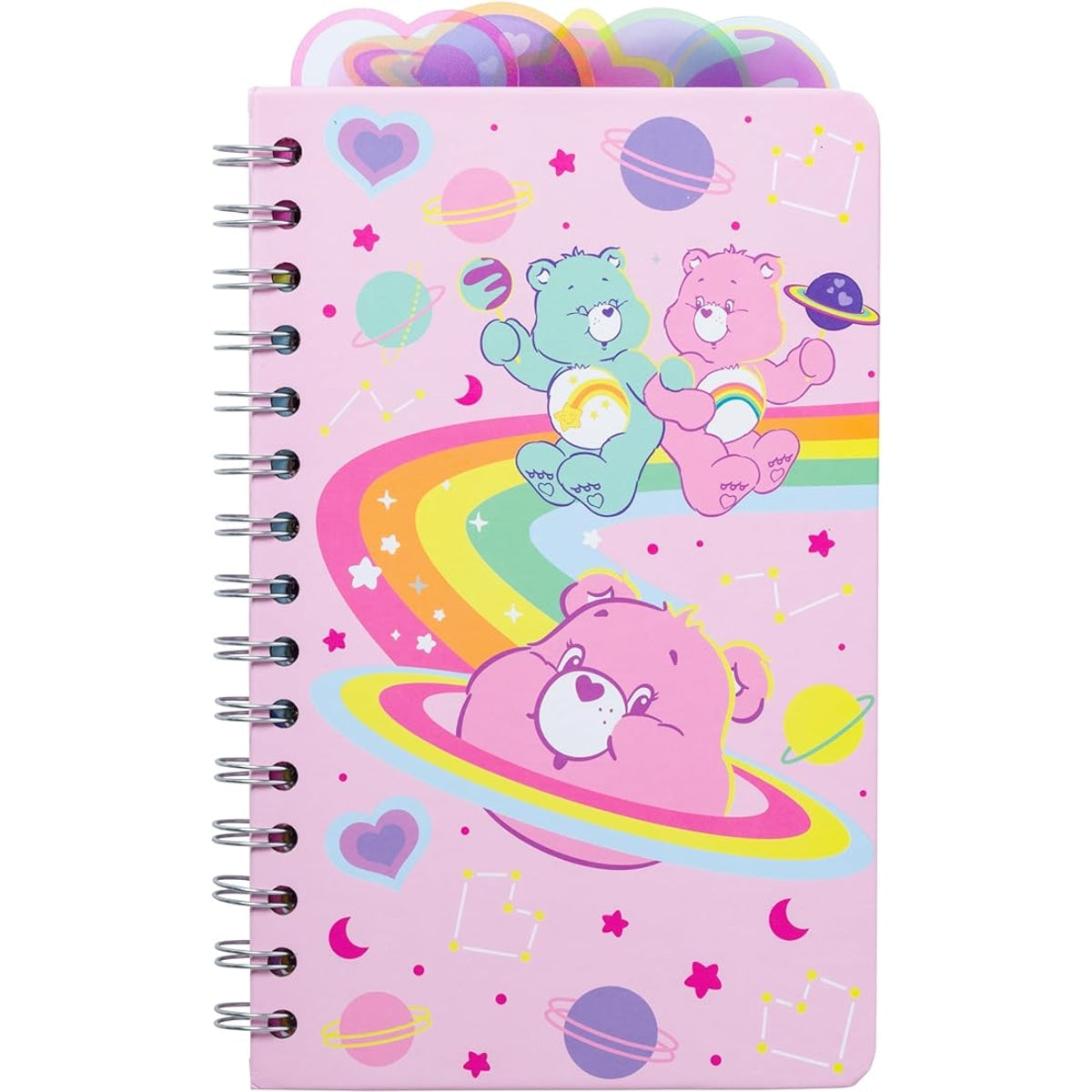 Care Bears Cosmic Bears Spiral 5 Tabbed Notebook-5x8"
