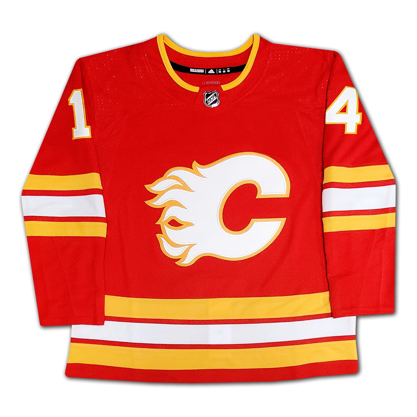 THEOREN FLEURY CAREER JERSEY LIMITED EDITION OF 14 - SIGNED - CALGARY FLAMES AUTOGRAPHED NHL COLLECTIBLE (SIZE L OR XL)