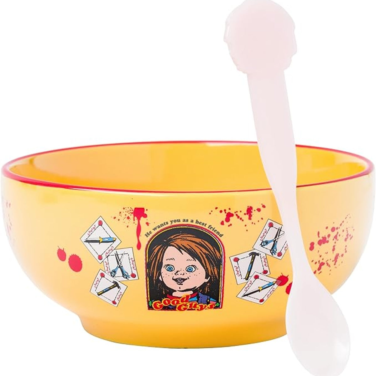 Chucky Good Guys Splatter Boxed Ceramic Bowl