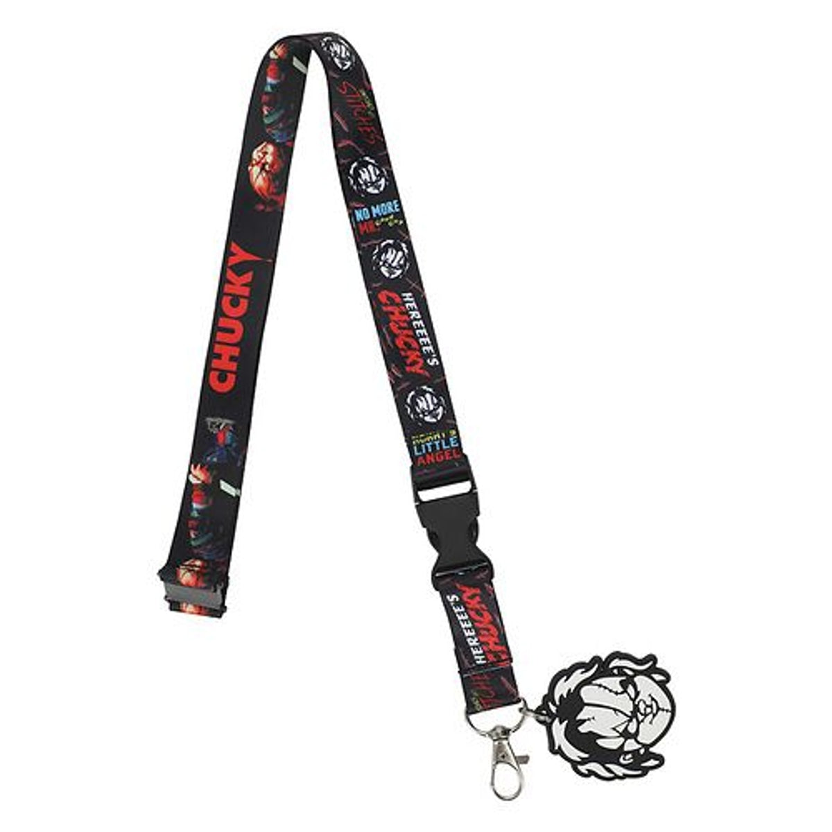 Chucky Lanyard with B&W Head Charm & Cardholder