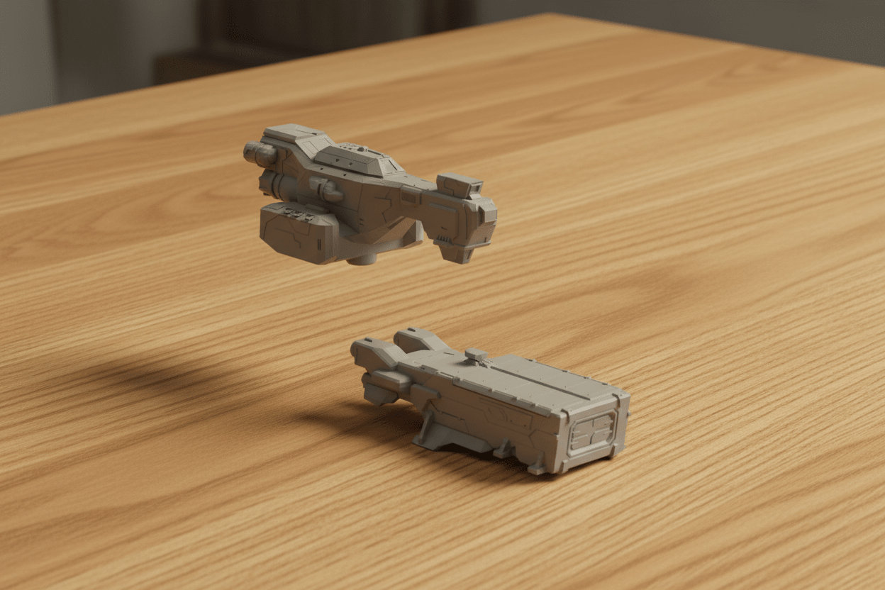 Civilian Merchant Convoy – 18-Ship 1:128 Sci-Fi Fleet