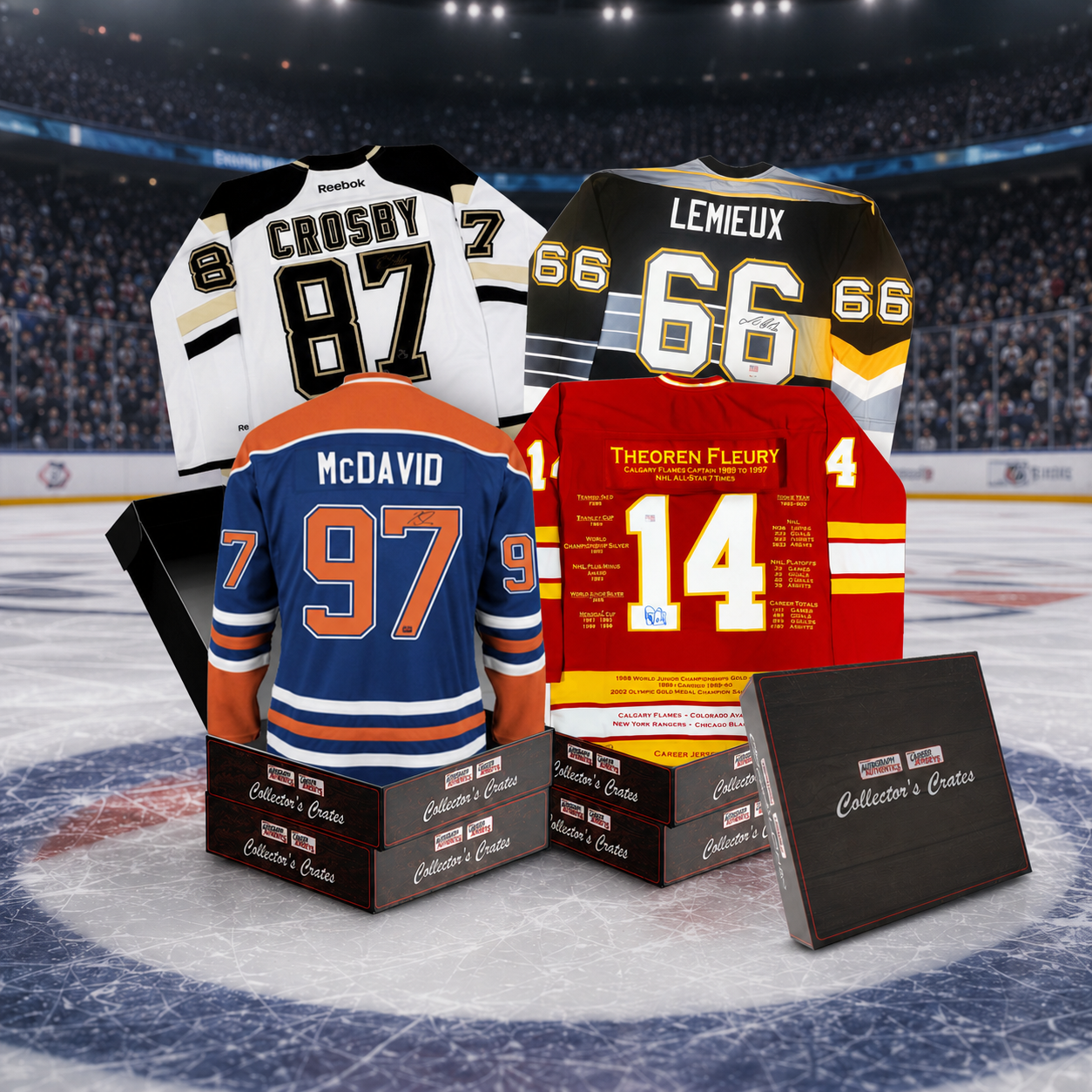 COLLECTOR’S CRATE MYSTERY BOX – SERIES 1 HUNT FOR RARE AUTOGRAPHED MEMORABILIA – LIMITED EDITION /50 COLLECTIBLE SIGNED ITEMS