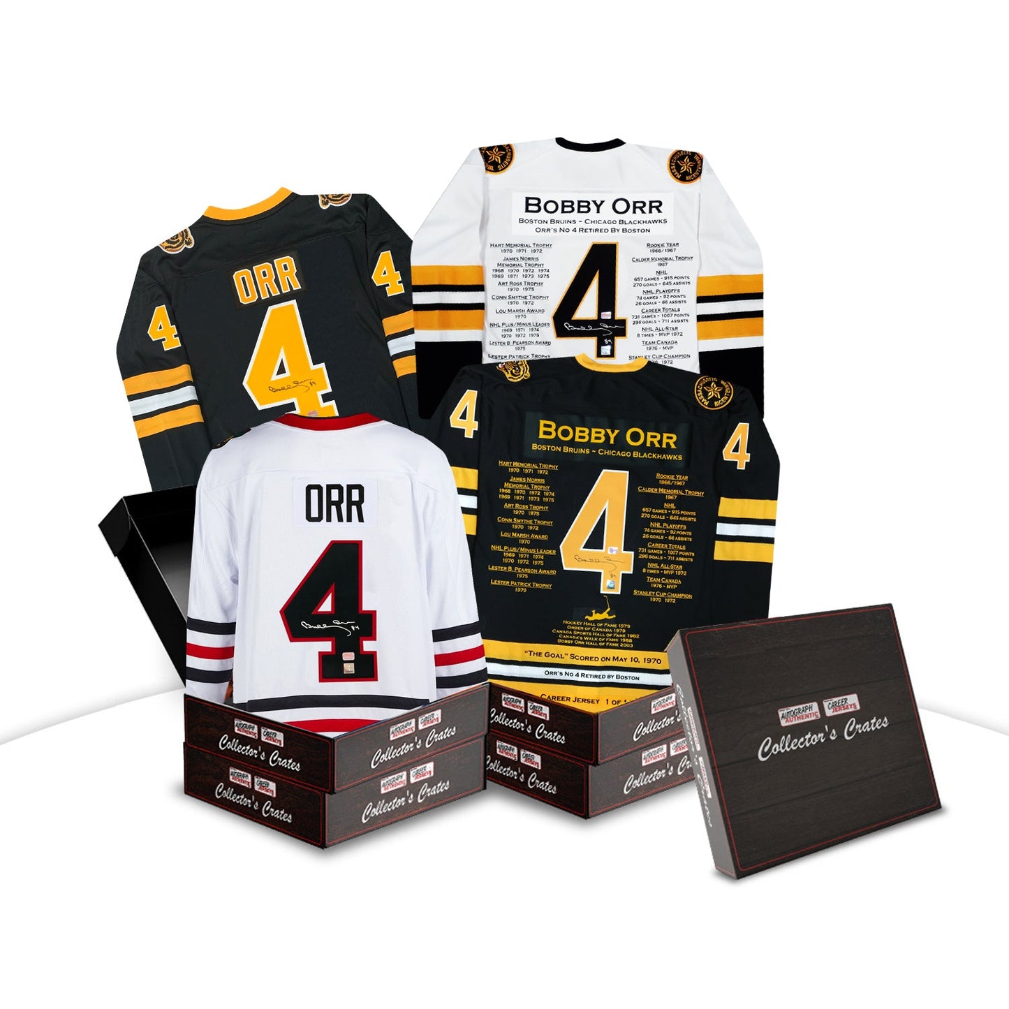 COLLECTOR’S CRATE MYSTERY BOX – BOBBY ORR SUPER SERIES COLLECTIBLE – LIMITED EDITION AUTOGRAPHED HOCKEY MEMORABILIA - GNR COA (ONLY 10 AVAILABLE)