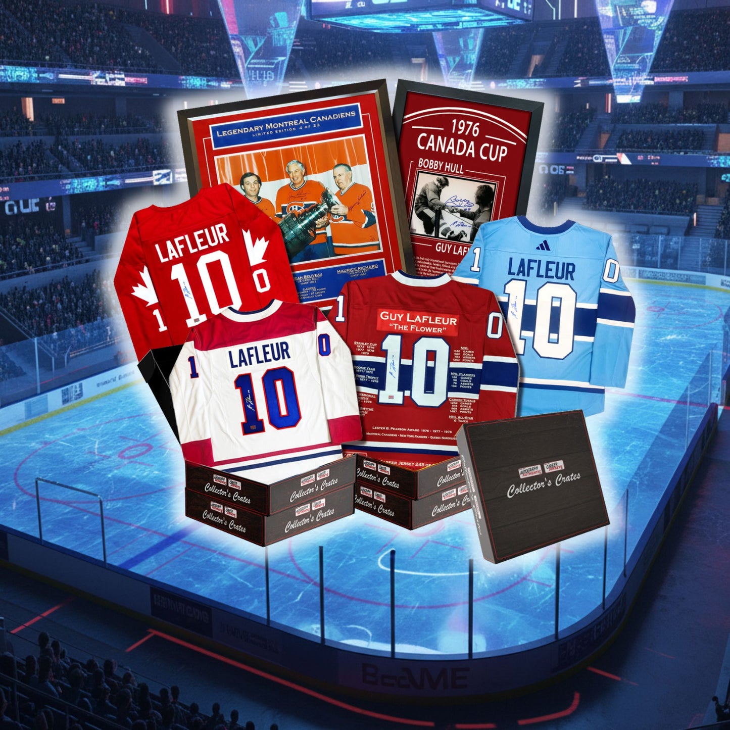 COLLECTOR’S CRATE MYSTERY BOX – GUY LAFLEUR SUPER SERIES COLLECTIBLE – LIMITED EDITION AUTOGRAPHED HOCKEY MEMORABILIA (ONLY 10 AVAILABLE)