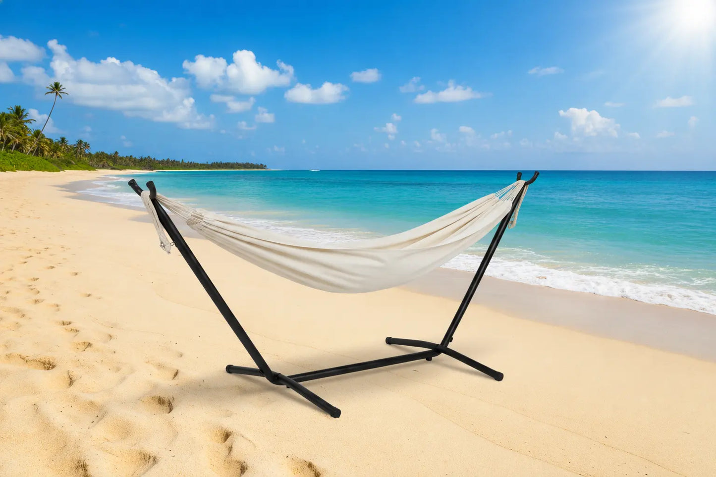 Colombian Double Hammock with Universal Hammock Stand