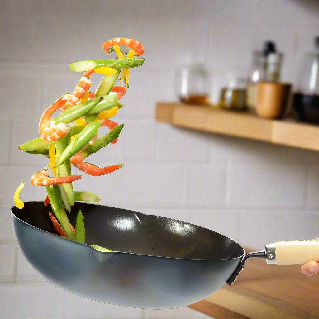 Yoshikawa Japan |  Carbon Steel Wok 36cm - Made in Japan