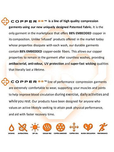 Copper 88 Men's Long Sleeve Compression Shirts Small