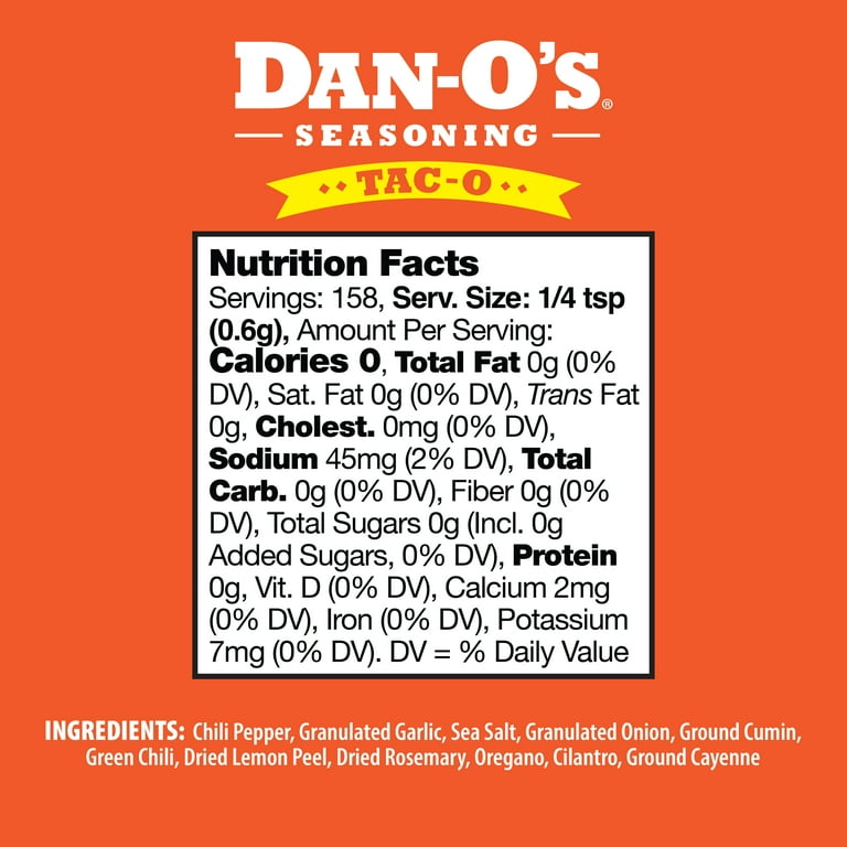 Dan-O's Tac-O Seasoning, 3.35oz