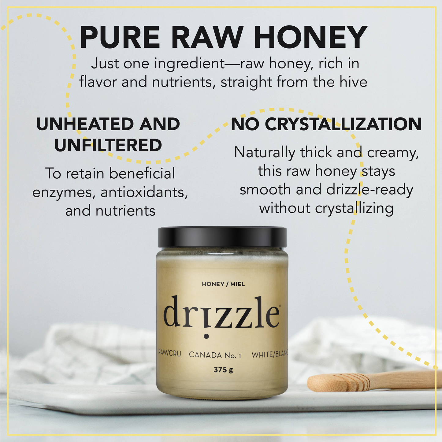 Drizzle Honey White Raw Honey