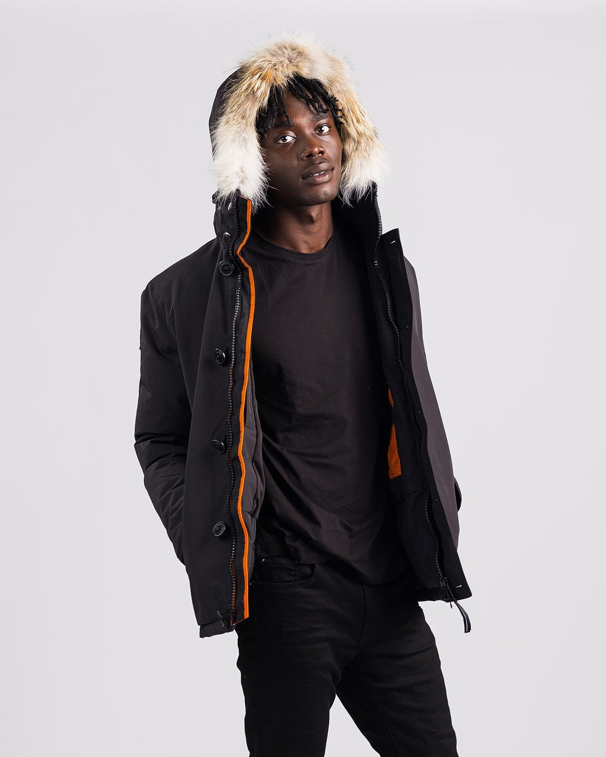 Outdoor Survival Canada Men's Nyik -40C Down Parka, Orca Black, Medium - ON DISPLAY