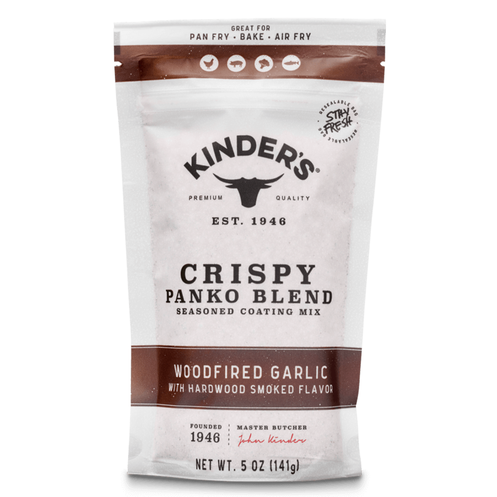 Kinder's Woodfired Garlic Crispy Panko Blend with Hardwood Smoked Flavor